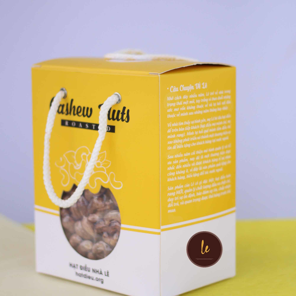 Hạt điều lụa dạng hộp quà sang trọng biếu đối tác 1kg