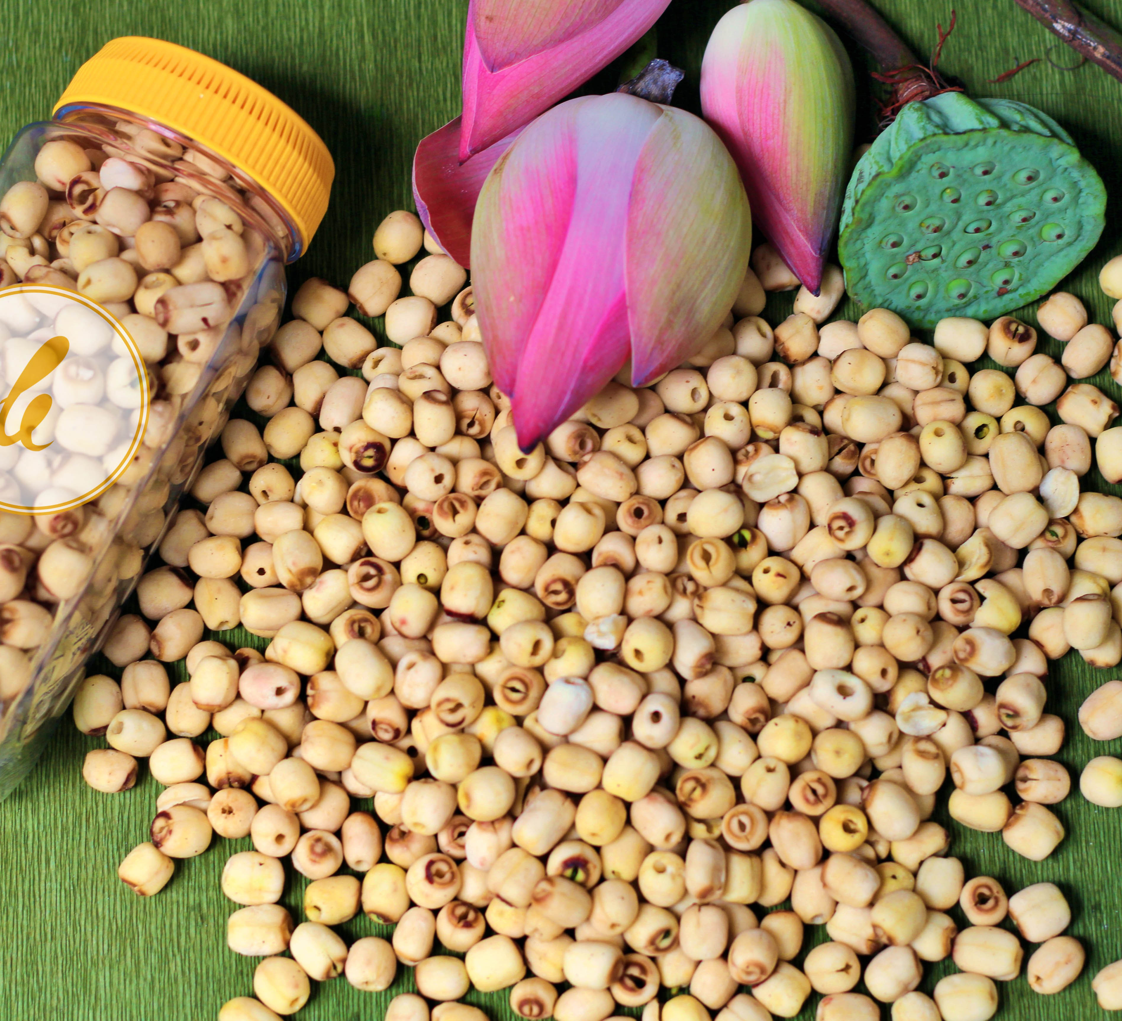 Hạt sen sấy giòn ăn liền 200g (loại béo ngậy rất ngọt và ngon)